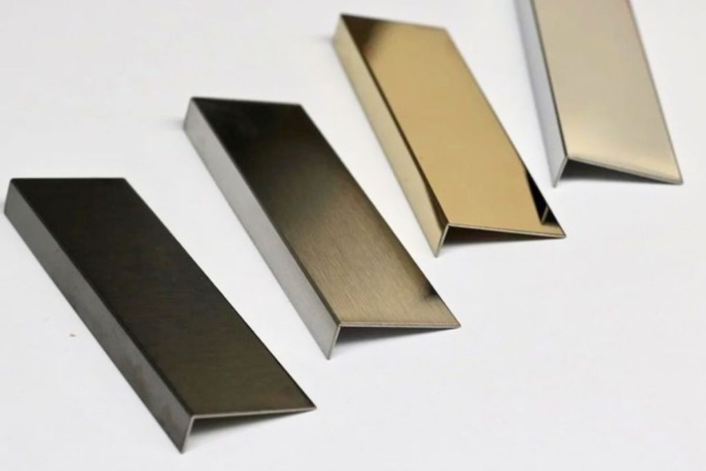 Hình nẹp inox trang trú chữ L