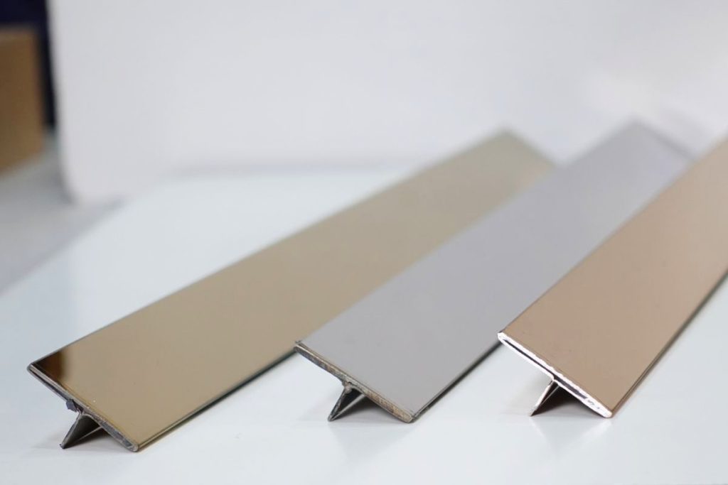 hình nẹp inox trang trí chữ T