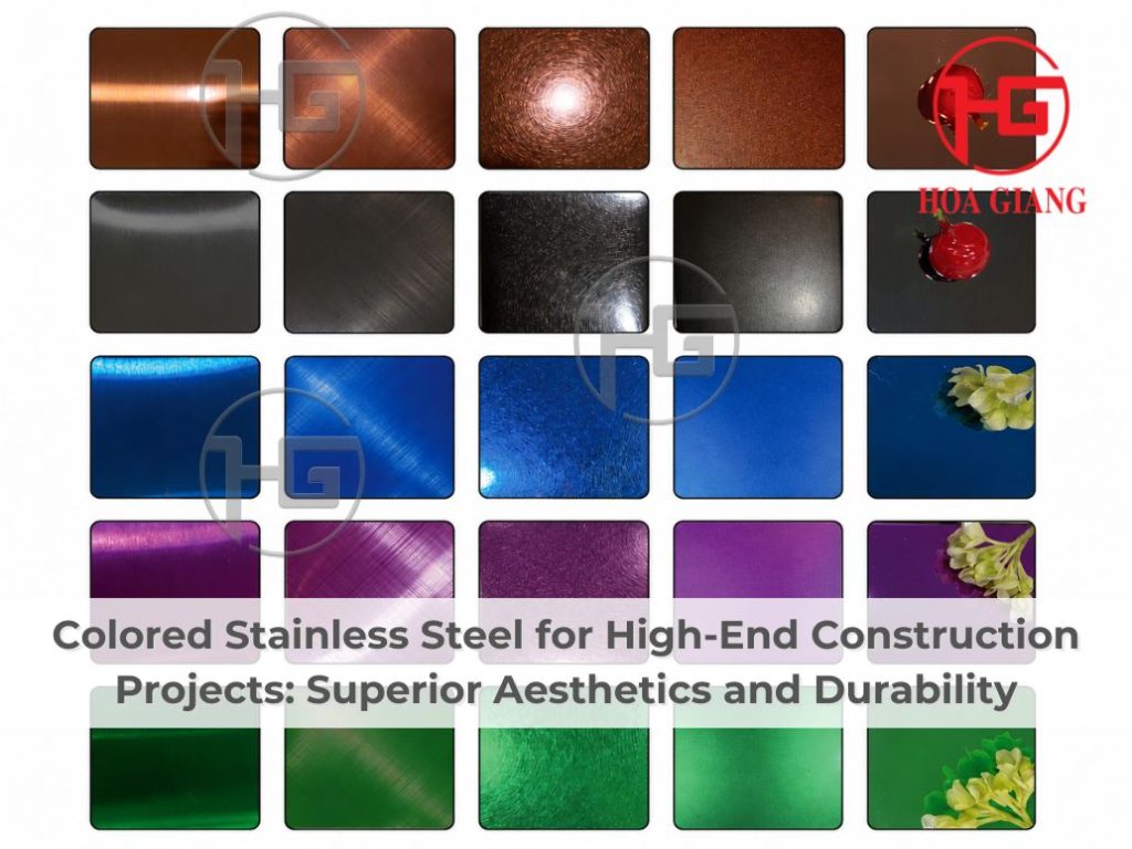 Colored Stainless Steel for High-End Construction Projects Superior Aesthetics and Durability