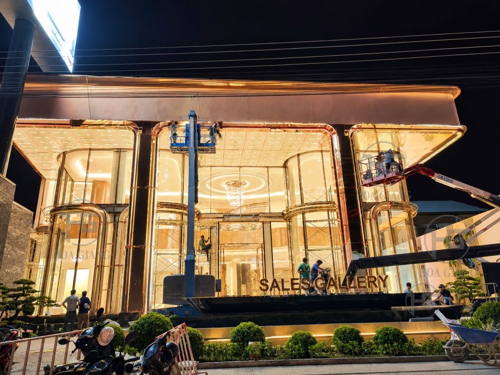 hình ảnh thực tế dự án Sales Gallery The Emerald Boulevard do Hoa Giang thi công inox