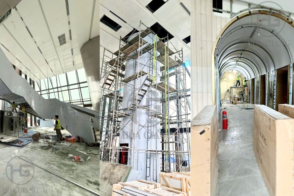 Hình ảnh thực tế Hoa Giang thi công inox tại Saigon Marina IFC