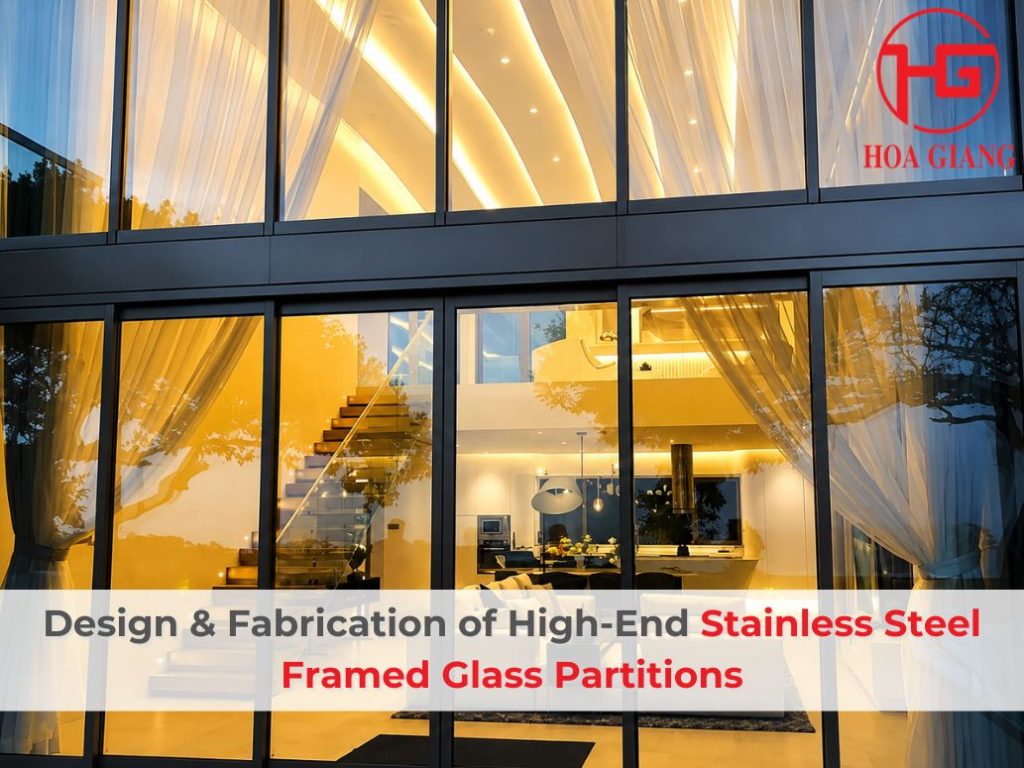 stainless steel framed glass
