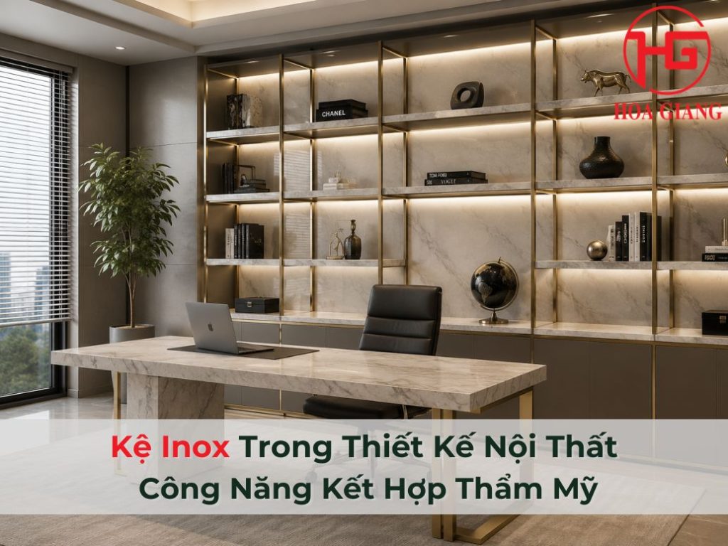 Kệ Inox Trong Thiết Kế Nội Thất: Công Năng Kết Hợp Thẩm Mỹ