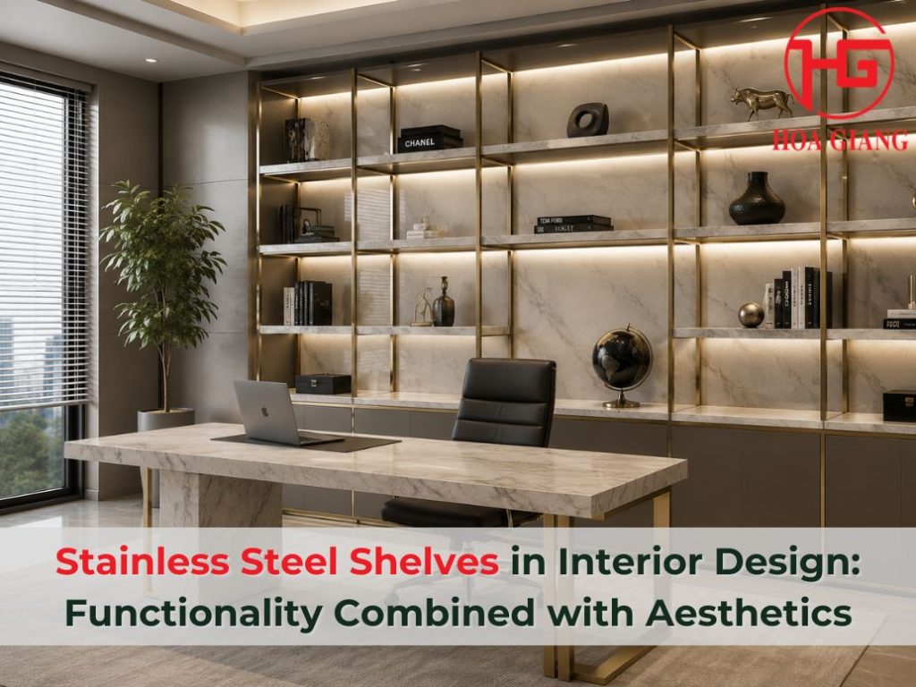Stainless steel shelves